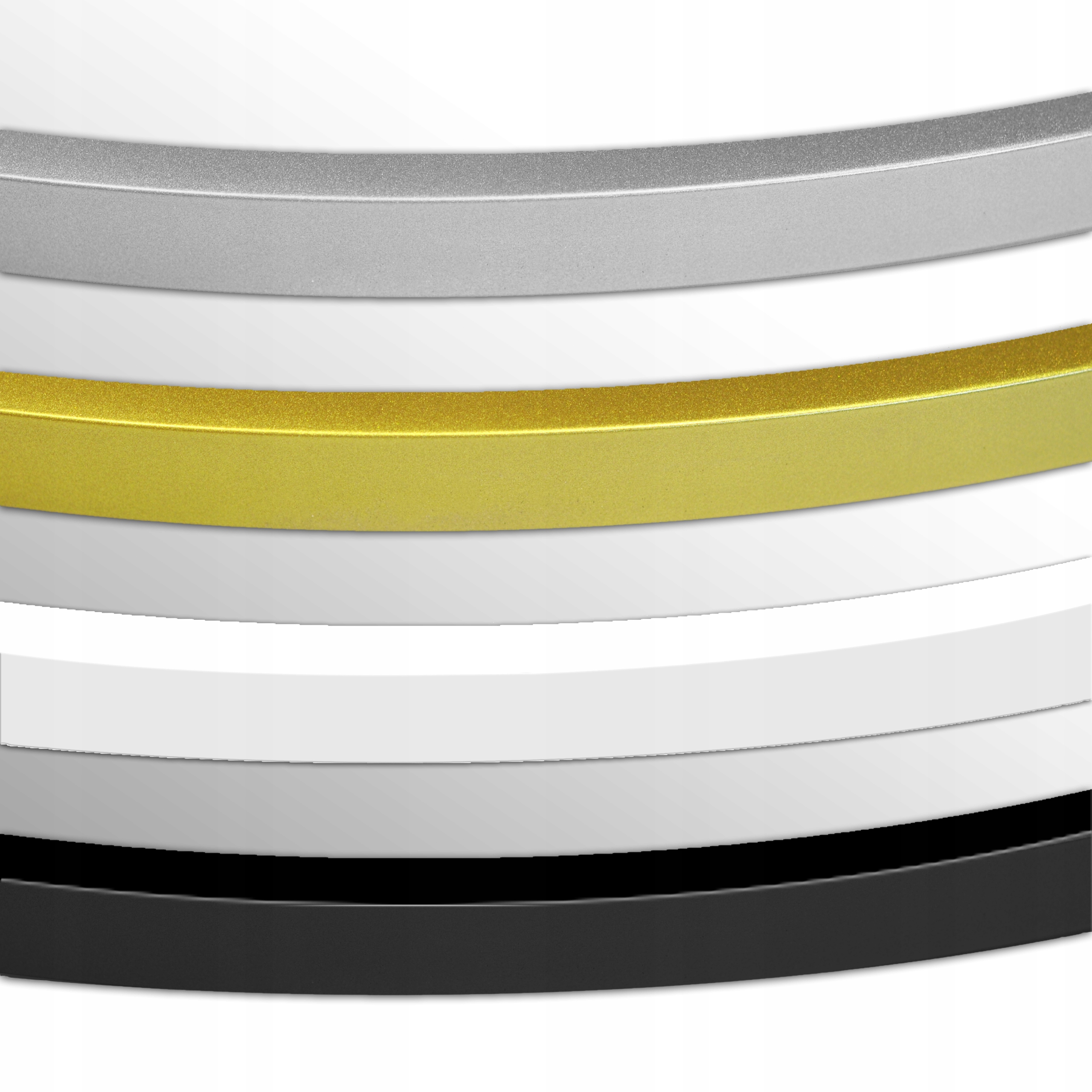 LUSTRO OWAL 100x50 WĄSKA ALUMINIOWA RAMA LOFT CZARNA BIAŁA SREBRNA ZŁOTA Materiał ramy metal