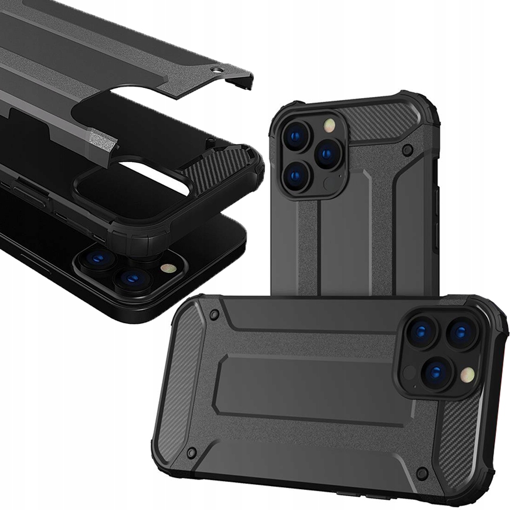 Hybrid Armor etui iPhone 14 Pro pancerny hybrydowy pokrowiec czarny Hurtel