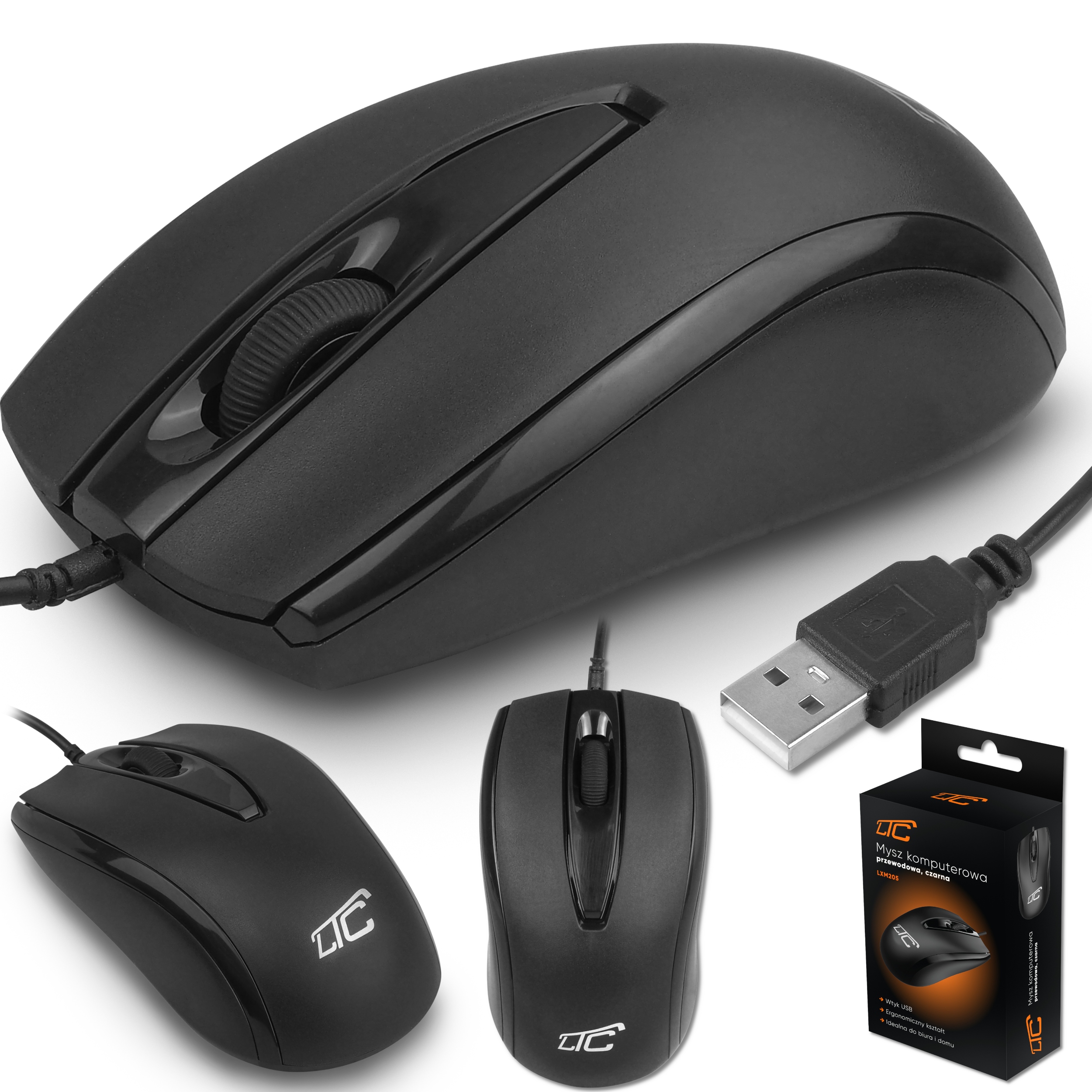 

Myszka Przewodowa Mysz Dla Gracza Komputerowa Usb