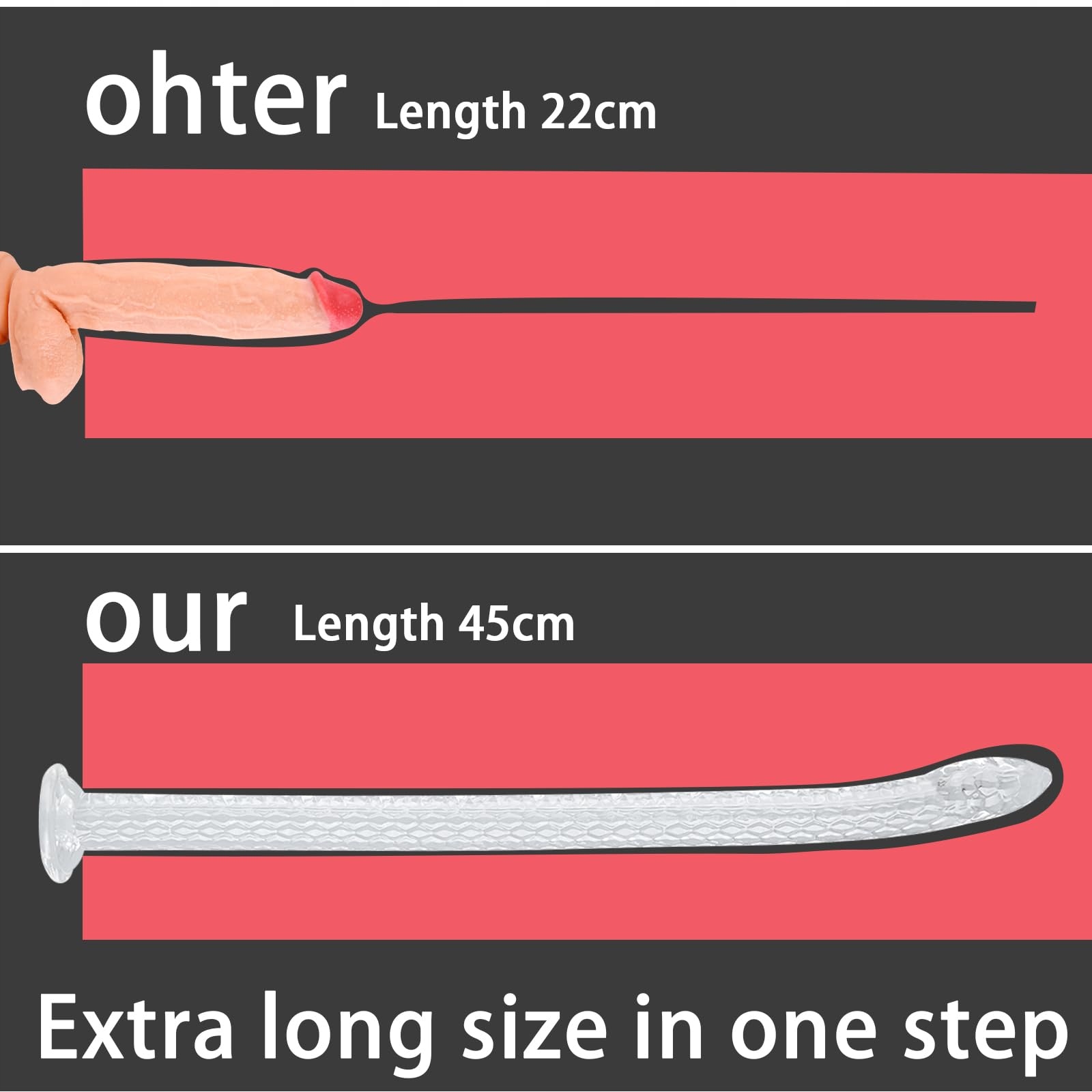 EXTRA LONG DILDO Analny 45cm Z Przyssawką Dla Kobiet I Mężczyzn — miniatura 5