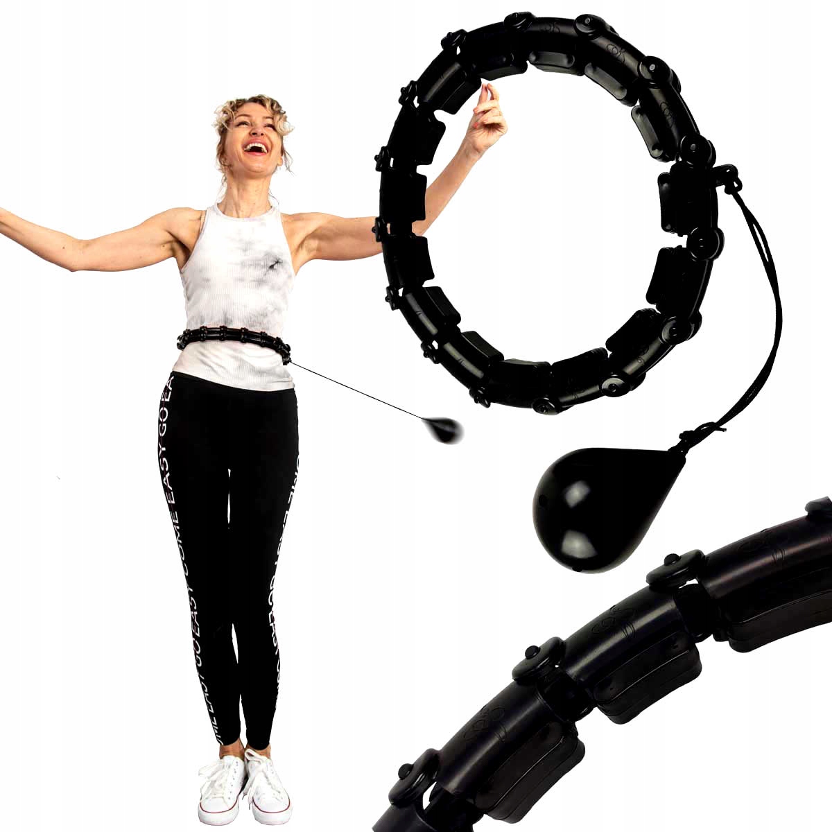 

Smart Hula Hop Masażer Z Obciążeniem Składane Fit