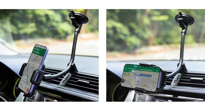 UCHWYT NA TELEFON DO SAMOCHODU NA SZYBĘ – DŁUGI Waga produktu z opakowaniem jednostkowym 0.21 kg