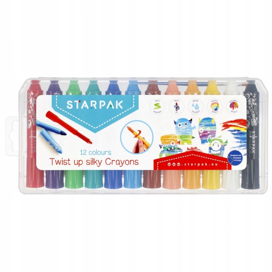 PASTELE OLEJNE WYKRĘCANE SZKOLNE 12 KOLORÓW
