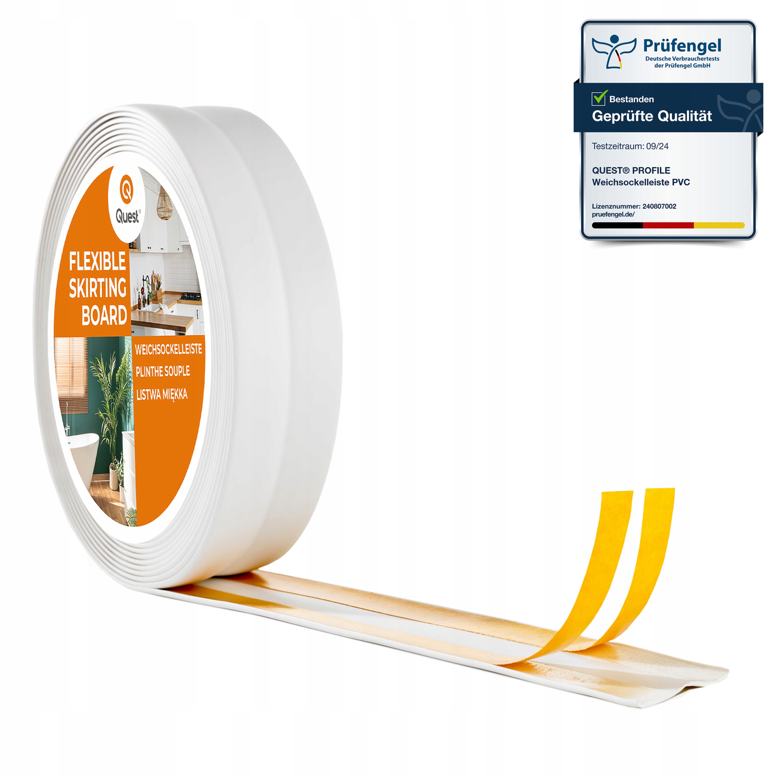 Lišta ukončovacia samolepiaca biela Pvc 30x30mm 20m