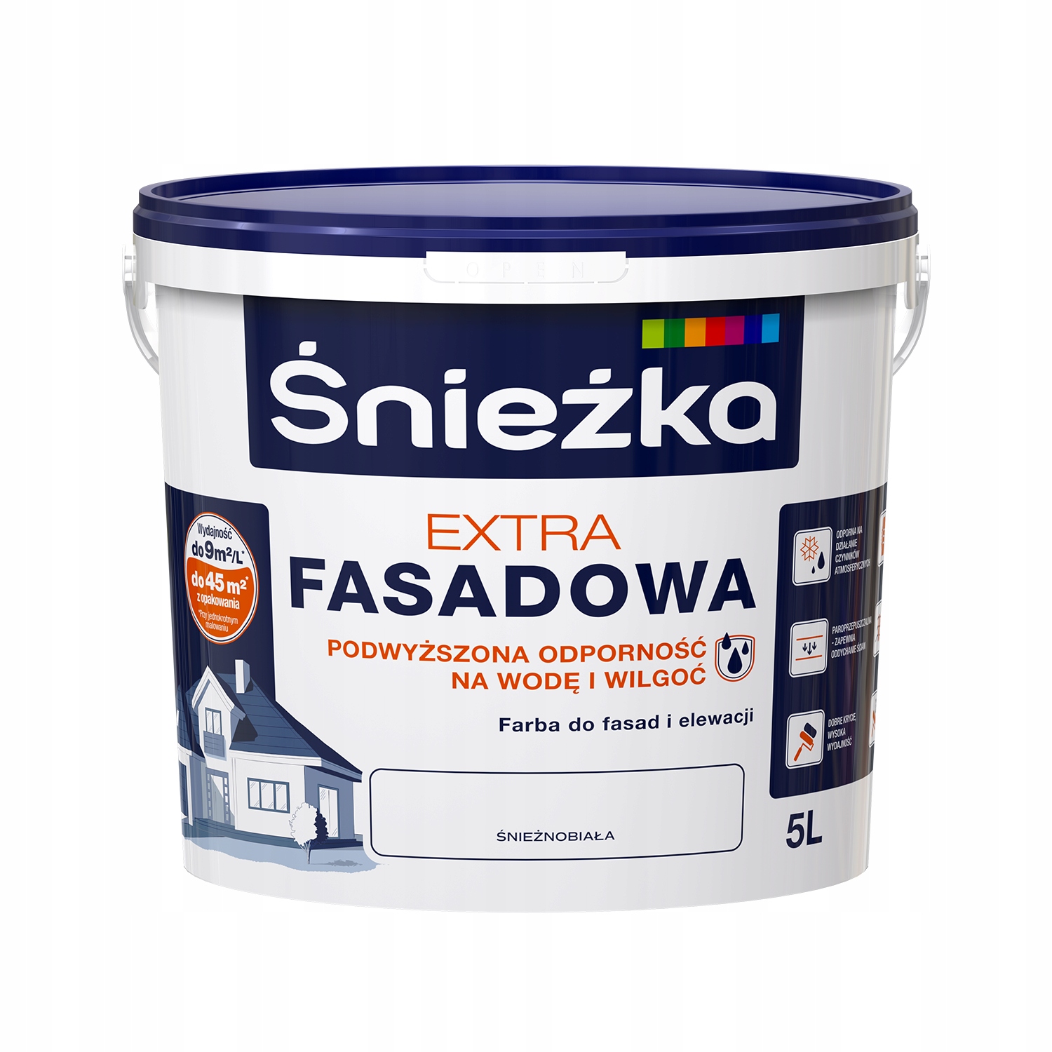 Śnieżka Extra Fasadowa Śnieżnobiały 5L