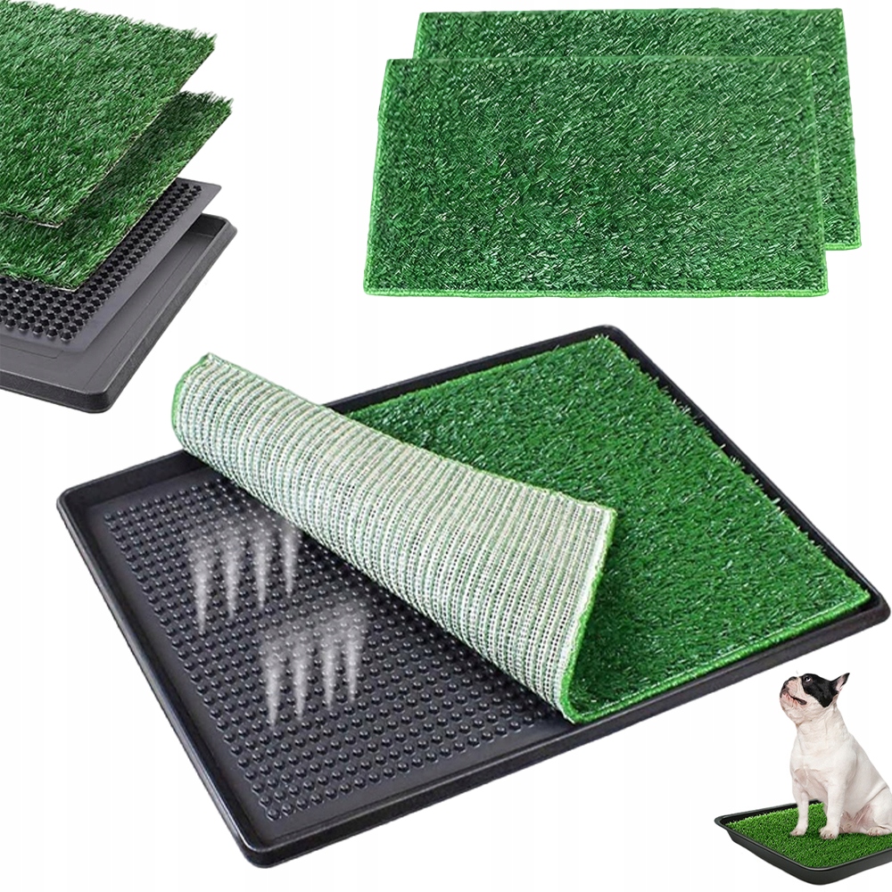 Levně Toaleta Pro Psy Štěňata Umělá Tráva Tréninková Podložka Pro Výuku 76*51 cm