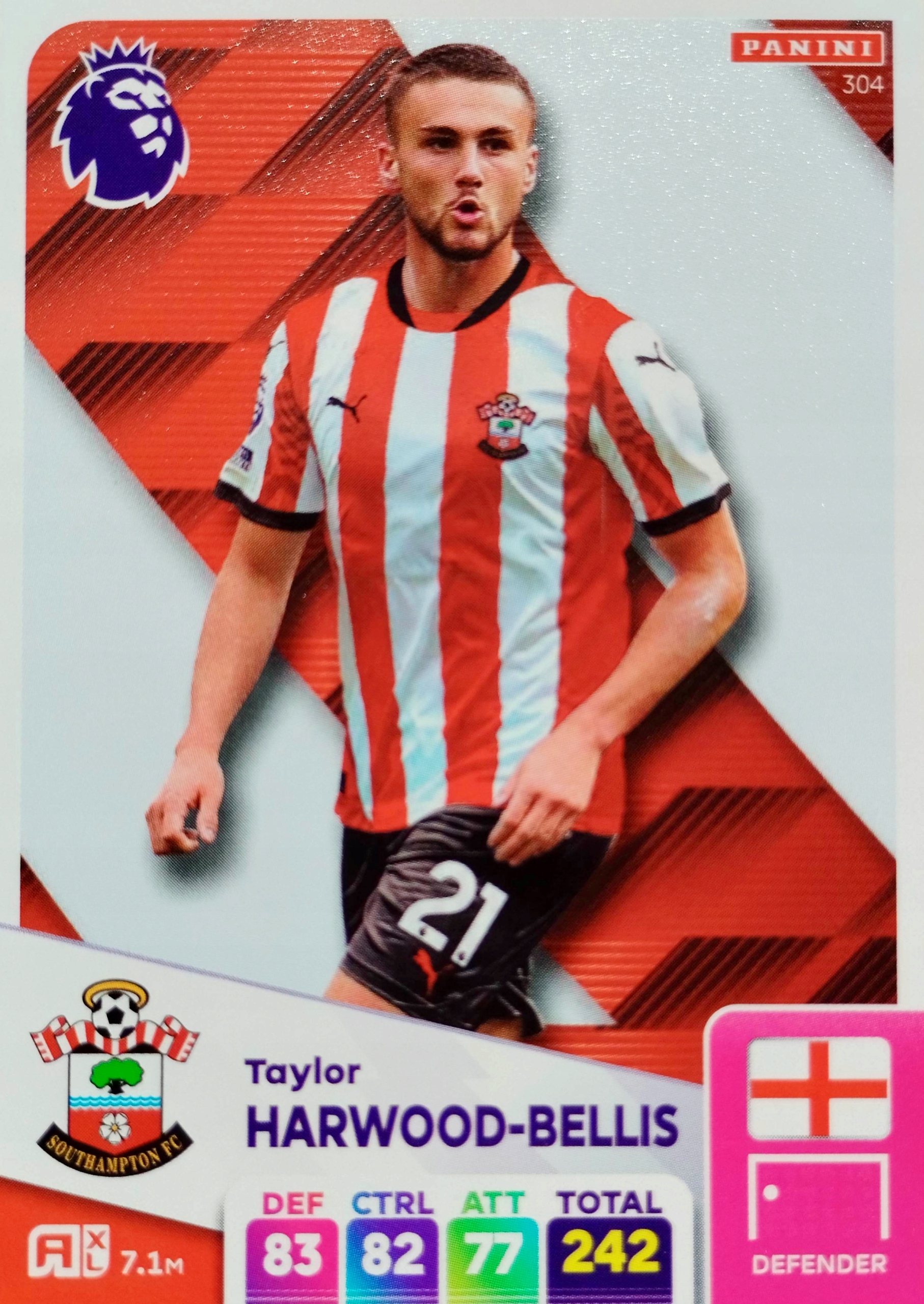 Premier League 2025 Base 304 Taylor Harwood-bellis Southampton Fc