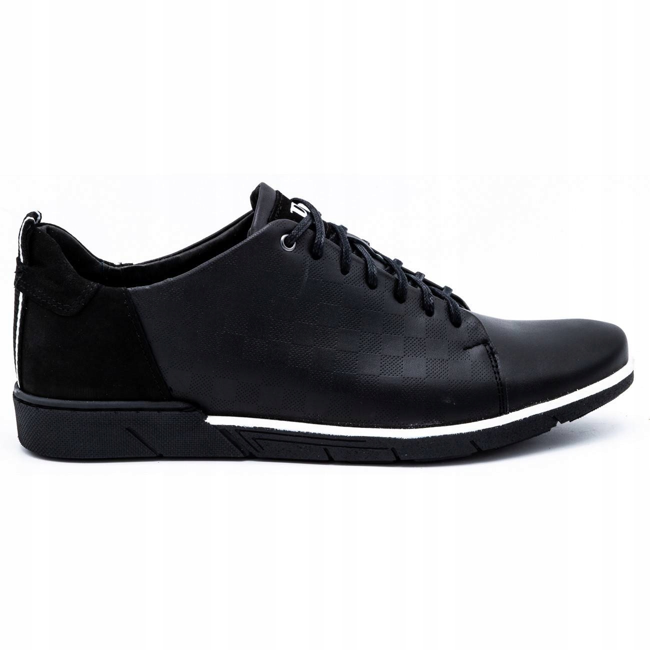 

Buty męskie skórzane casual 2114 czarne 42