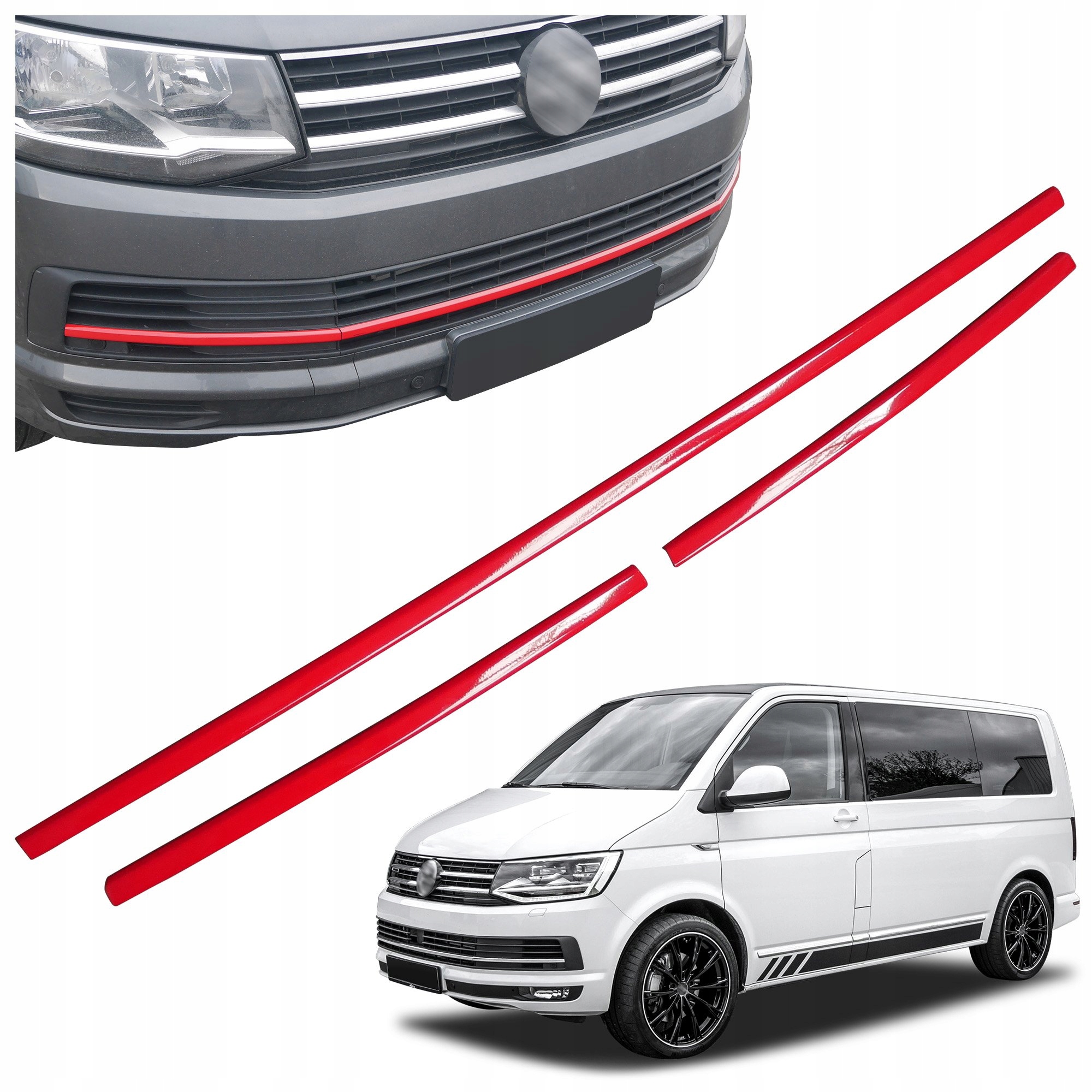 Lišty atrapy predného nárazníka pre Volkswagen Multivan VI T6 2015-2019