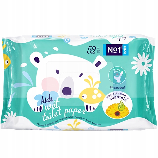 PAPIER TOALETOWY BELLA NO1 Kids nawilżany 52szt.