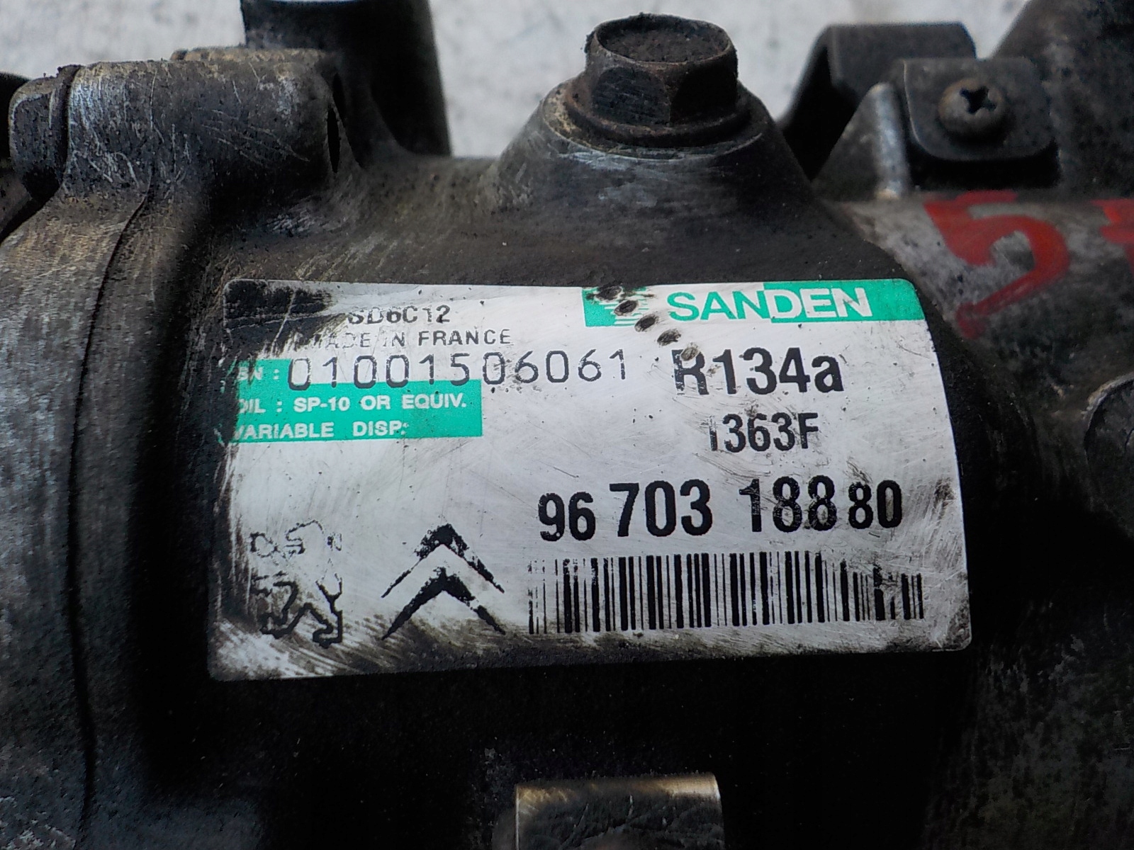 peugeot 207 308 CITROEN DS3 1.6 5F01 компрессор кондиционера 9670318880
