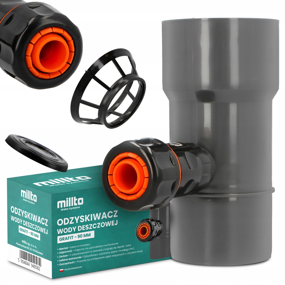 

Odzyskiwacz Wody Deszczowej Zbieracz Łapacz 90mm