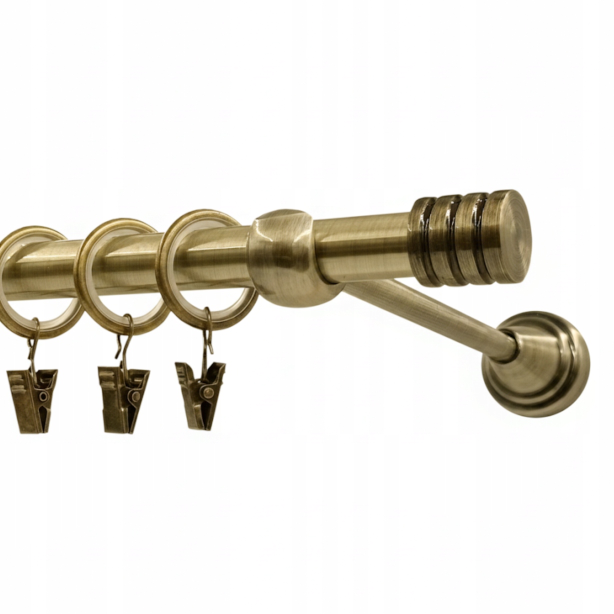 Jednoduchá Garnýž Luna Fréz Zlatý Kovový 16 mm Zlato Antik 320 cm