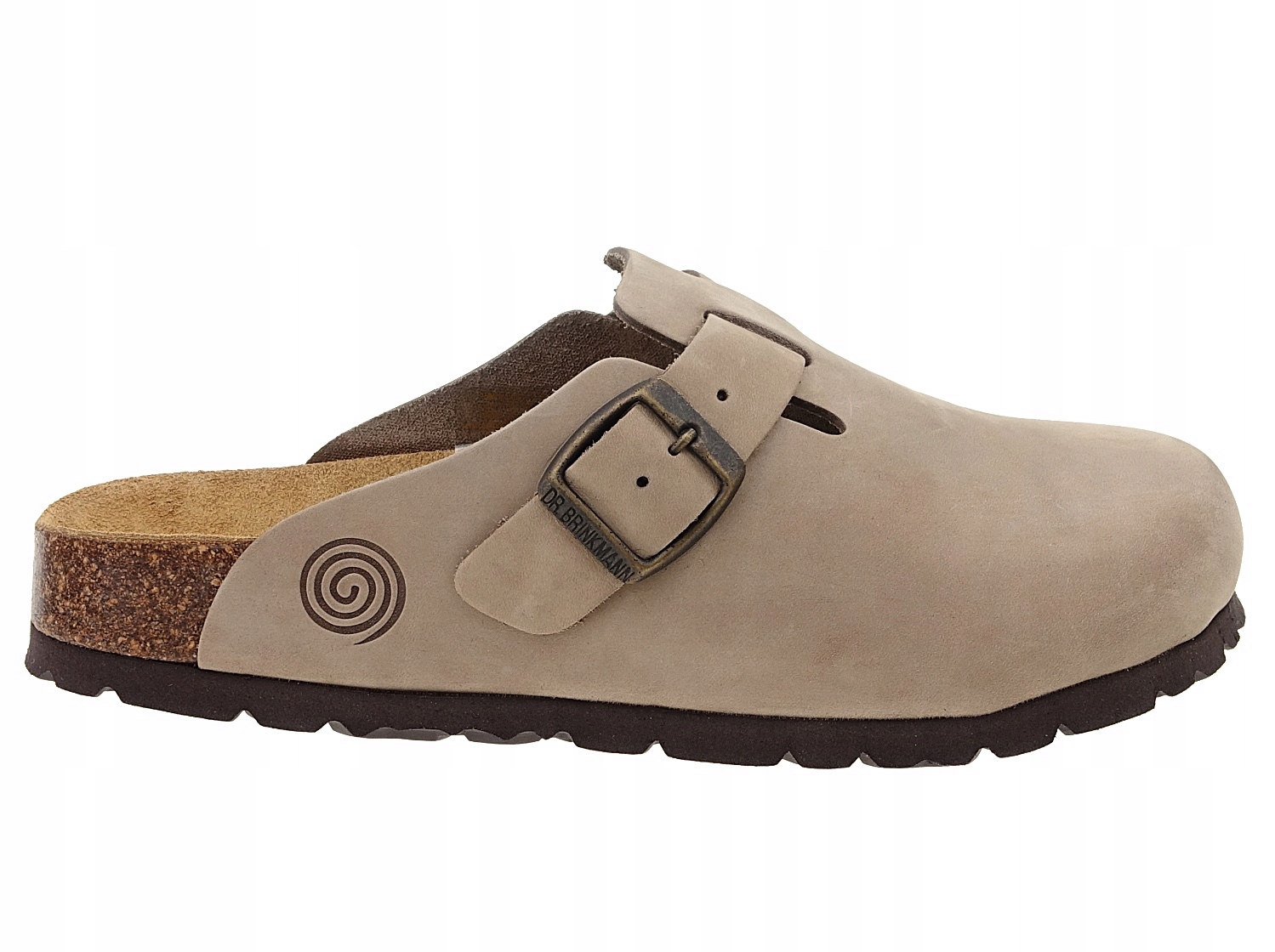Dr. Brinkmann klapki 600132-08 beż taupe, skóra 36