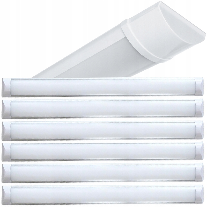 6x Panel Led Lampa Sufitowa Tuba Natynkowa Biały Neutralny 4500K 120cm 36W