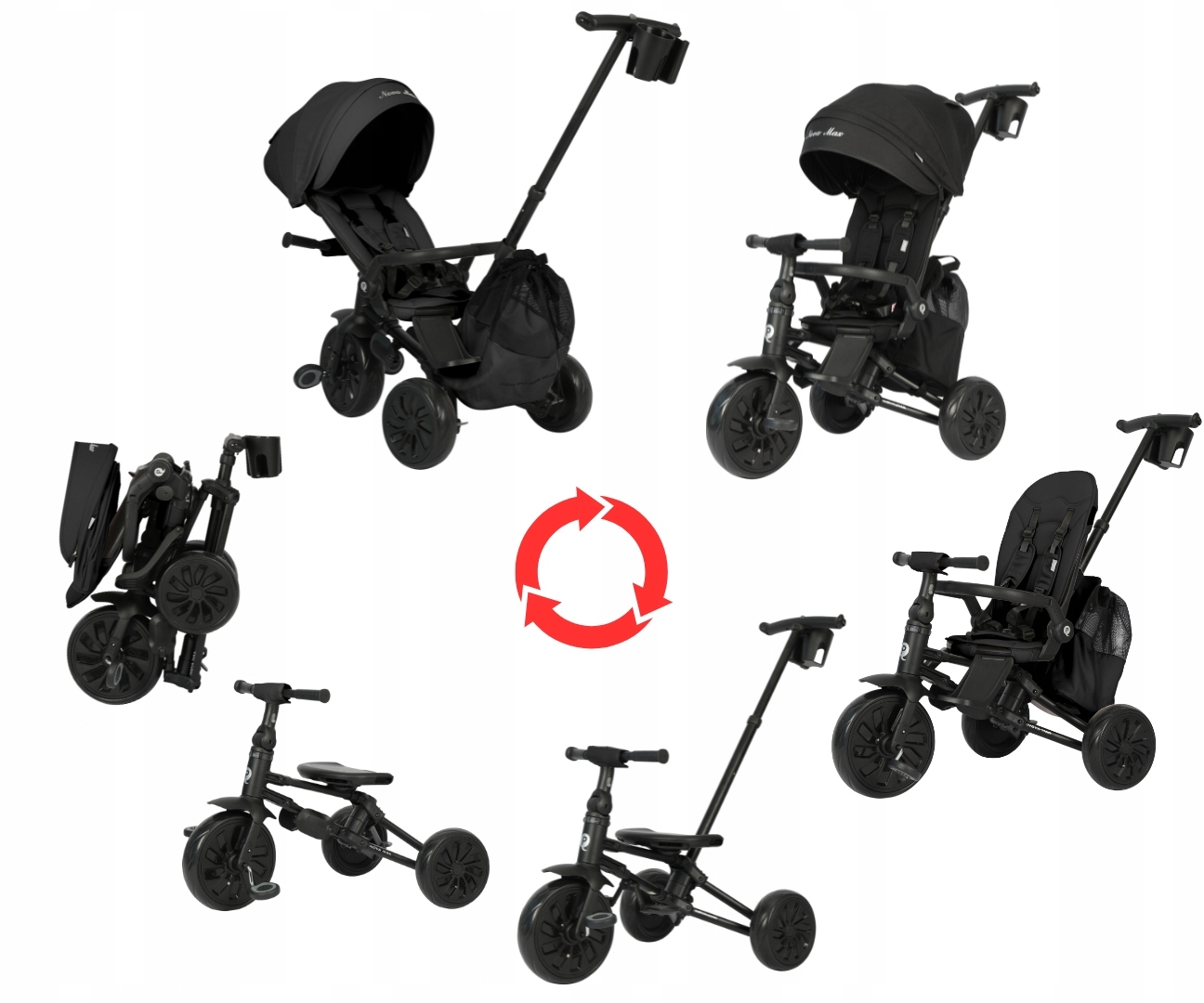 Qplay Rowerek Trójkołowy Nova Max Black 10-72 miesięcy na Roczek