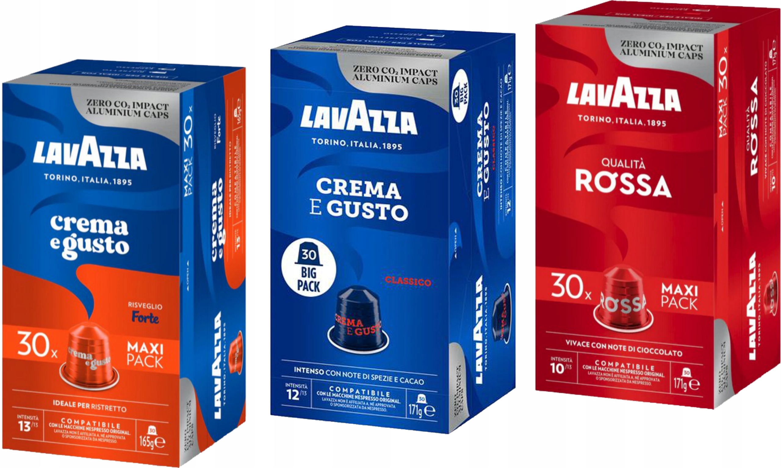 Levně Kapsle pro Nespresso Lavazza Forte Classico Rossa Sada 3x30