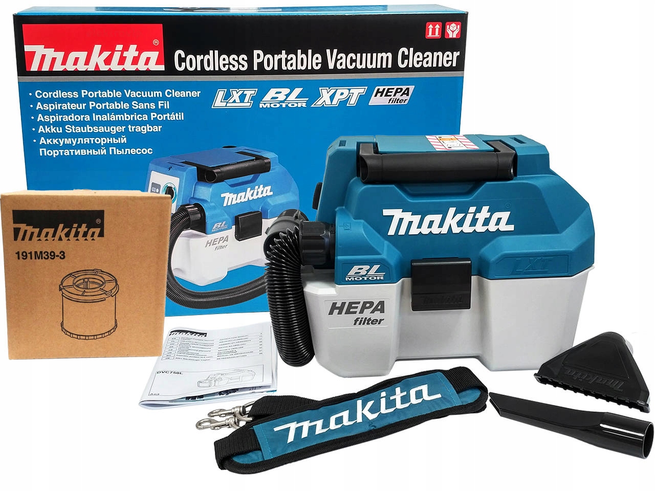 Makita akumulatorowy odkurzacz Lxt 18V 7,5L 50W DVC750LZX1 Filtr