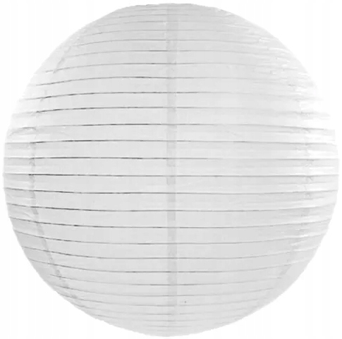 LAMPION Papierowy Kula BIAŁY Komunia Dekoracja Wisząca Ślub Wesele 45cm