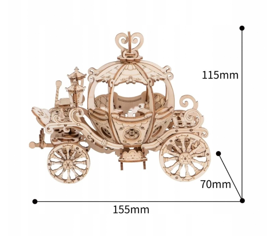 Drewniany model wózka 3D ROBOTIME Liczba elementów 182