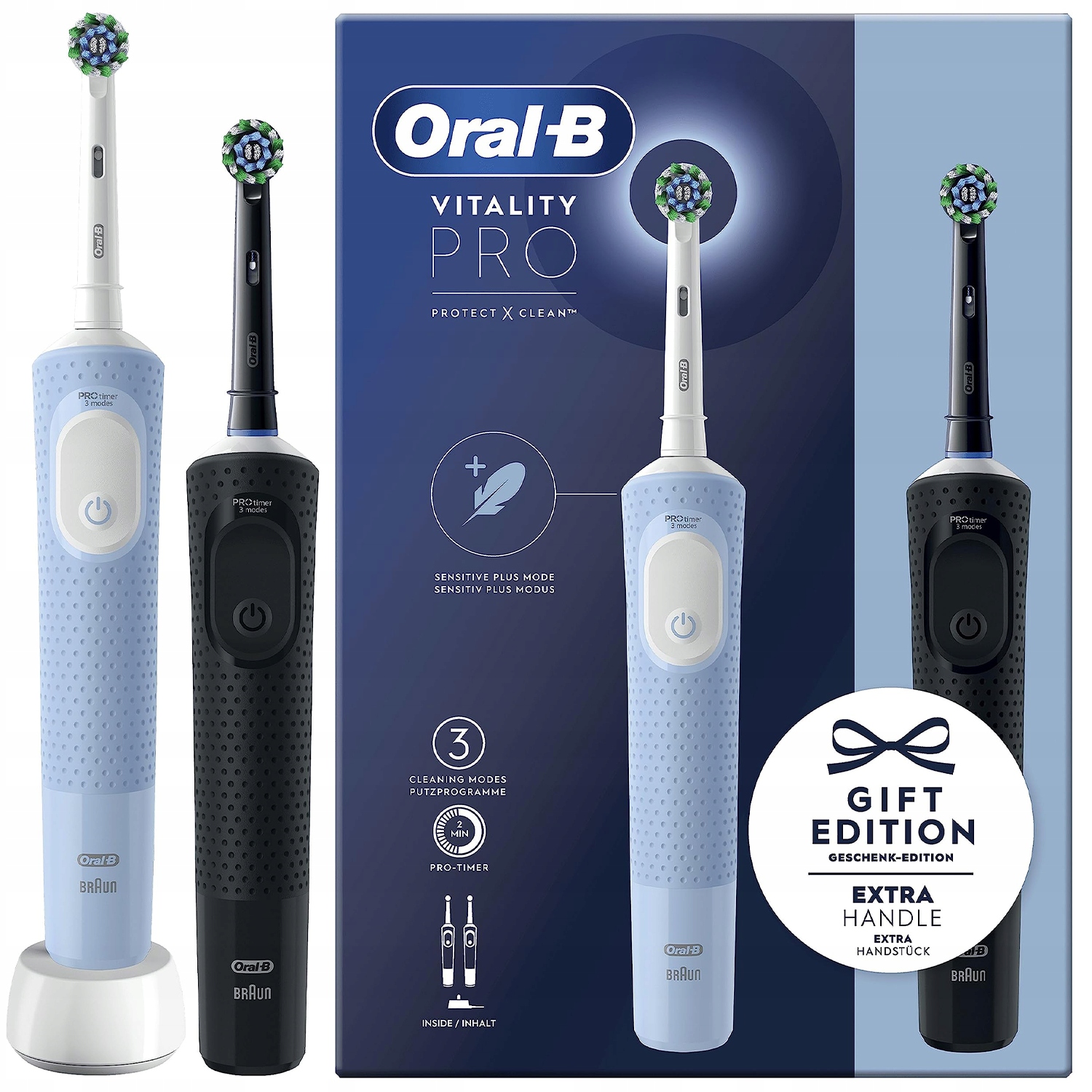 Szczoteczka Elektryczna Do Zębów Oral-b Vitality Pro D103 Duo Black Blue