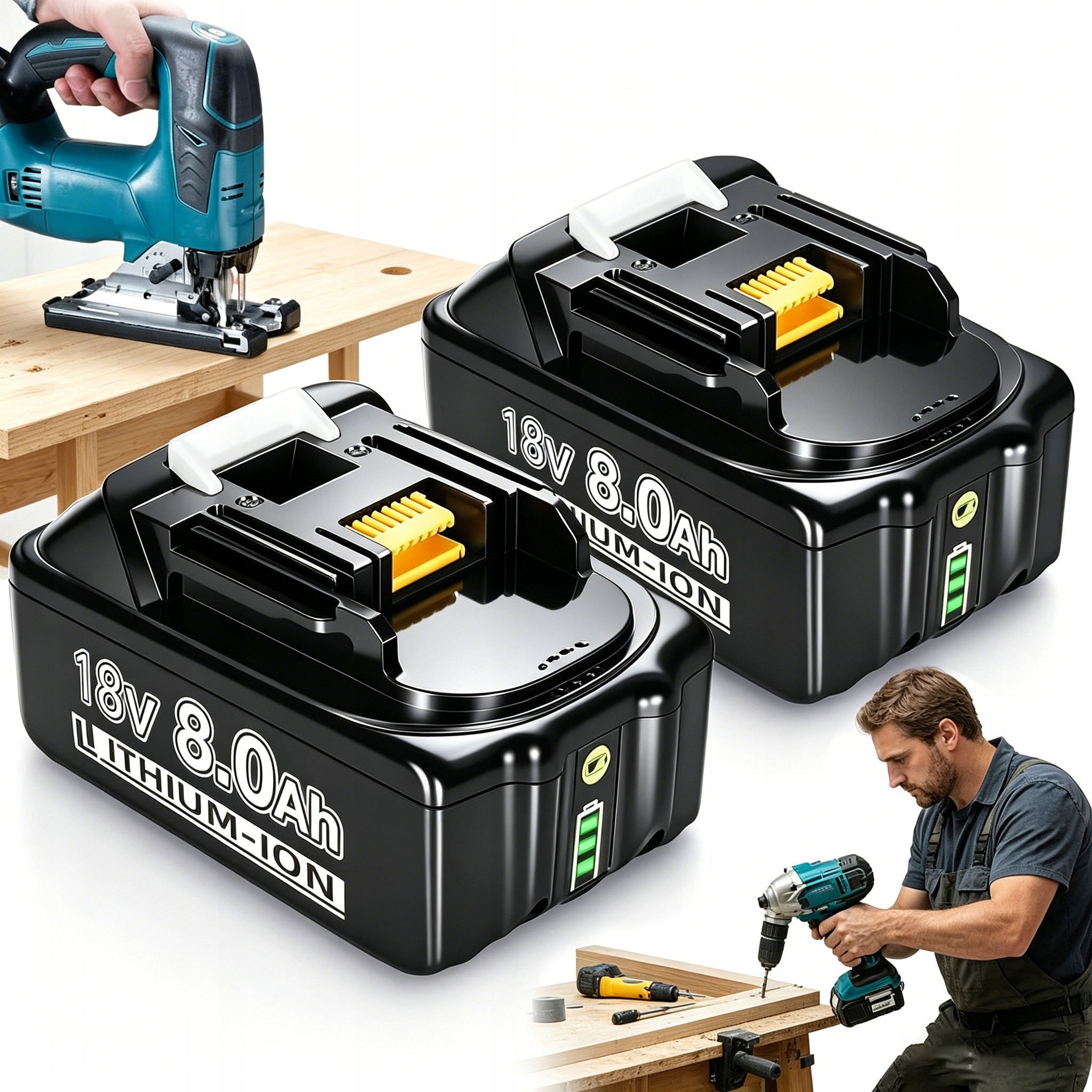 Akumulator Li-ion 18V 8AH Dla Makita Narzędzia BL1860B BL1840B