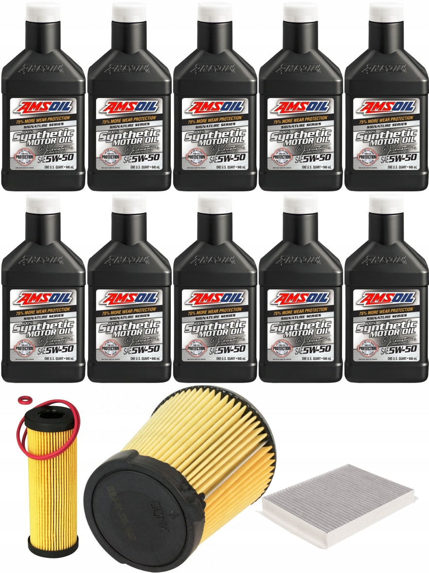 AMSOIL 5W50 + FILTRY FORD MUSTANG 5.2 2017-2018