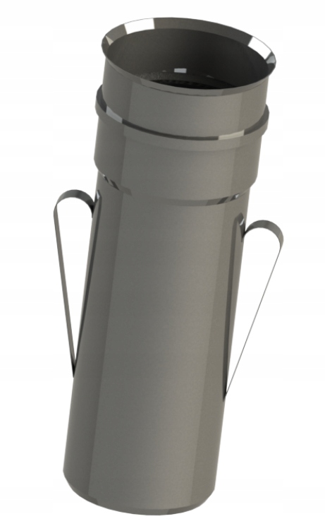 Kk Trubka s ušima, průměr 200 mm, 0,25 m, plynová vložka, plynový olej, turbo olej s těsněním