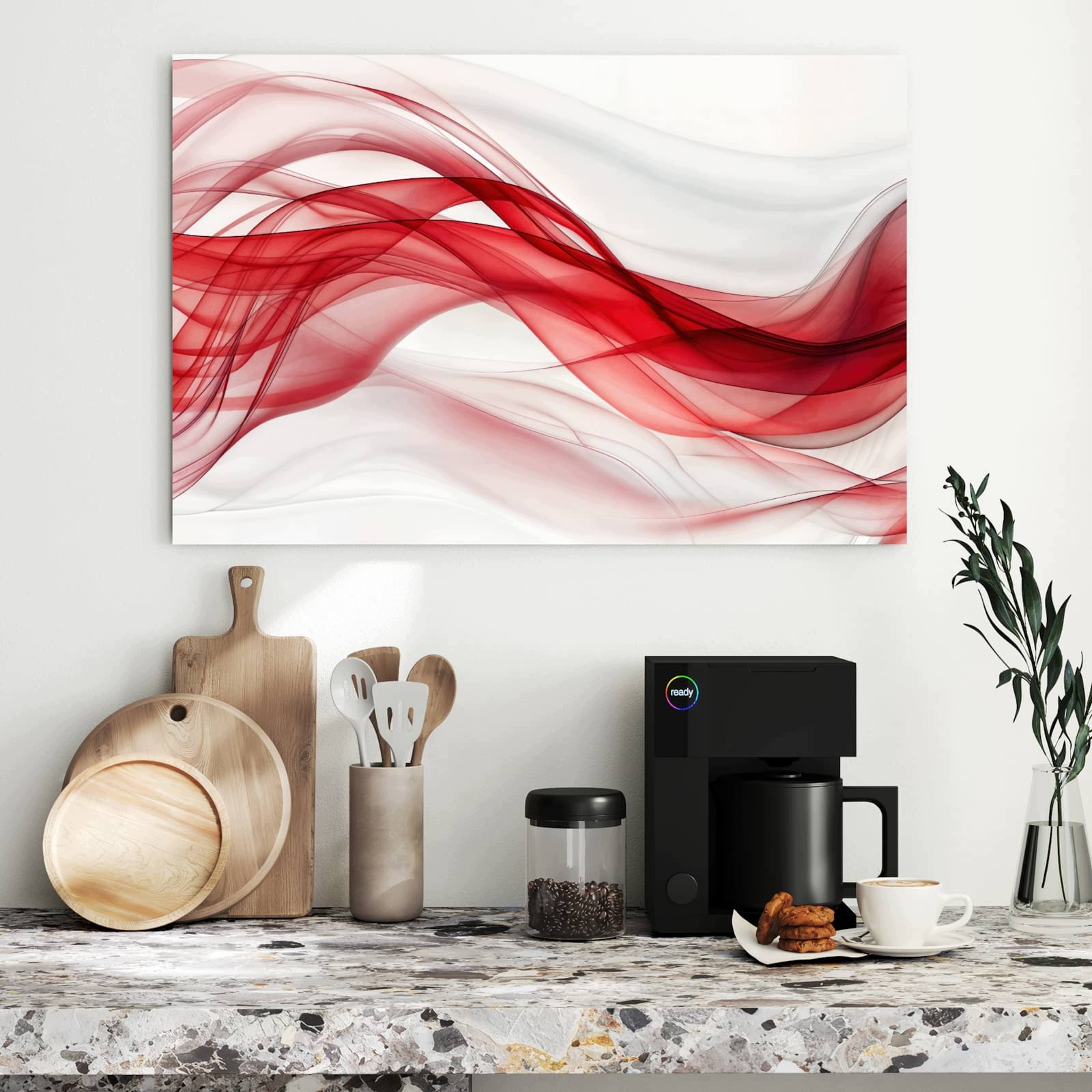 Magnetická tabule Barevné vlny 90 × 60 cm