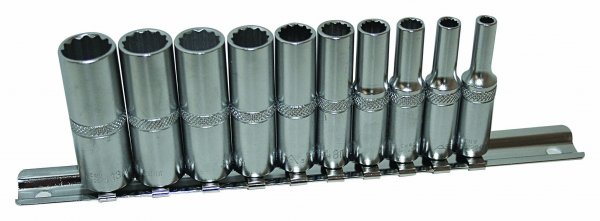 Nasadki Ręczne Długie 12-KĄT 1/4" 4-13mm 10szt. Asta 542SET10-12