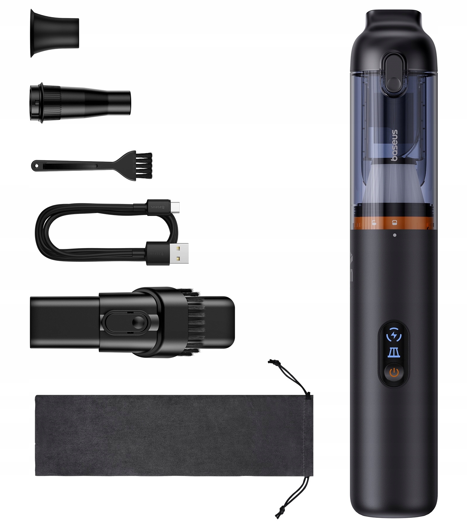 Baseus Odkurzacz Samochodowy Bezworkowy Bezprzewodowy Mocny 12000PA 90W