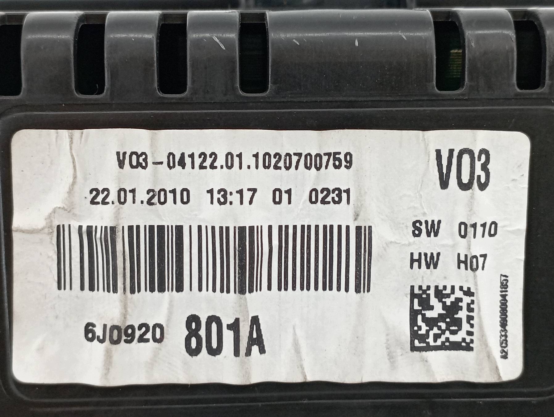 dials 6J0920801A 1.4 TDI 80KM Seat Ibiza IV (2008-2017)