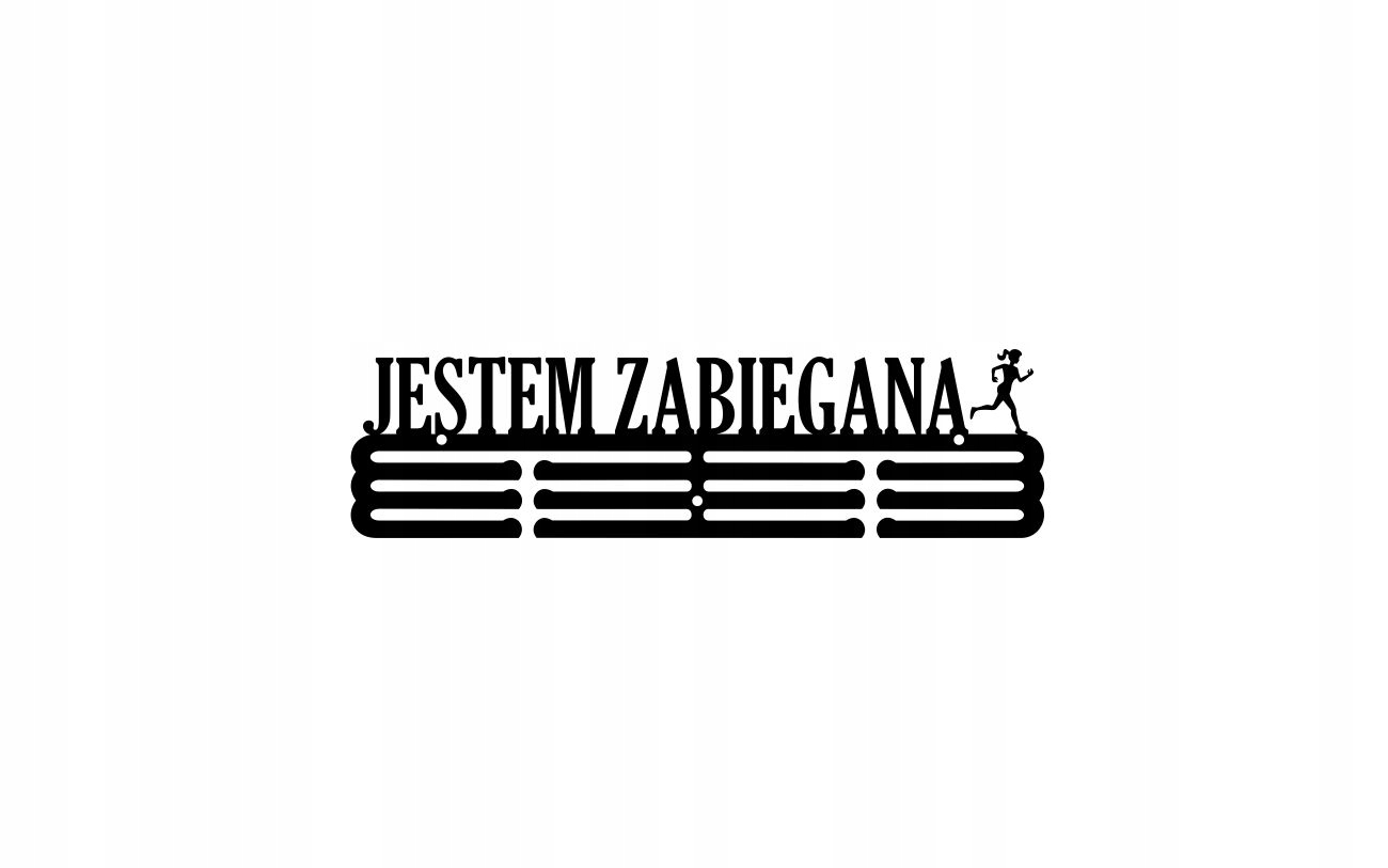 

Jestem Zabiegana #3 Czarny Wieszak na medale 40cm