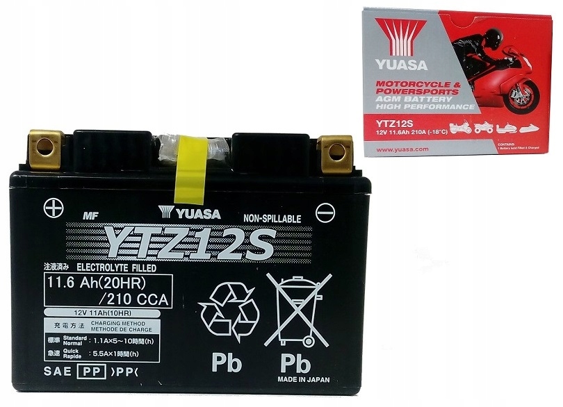 YTZ12S - Акумулятор Yuasa YTZ12S-BS 12V 11AH 210A