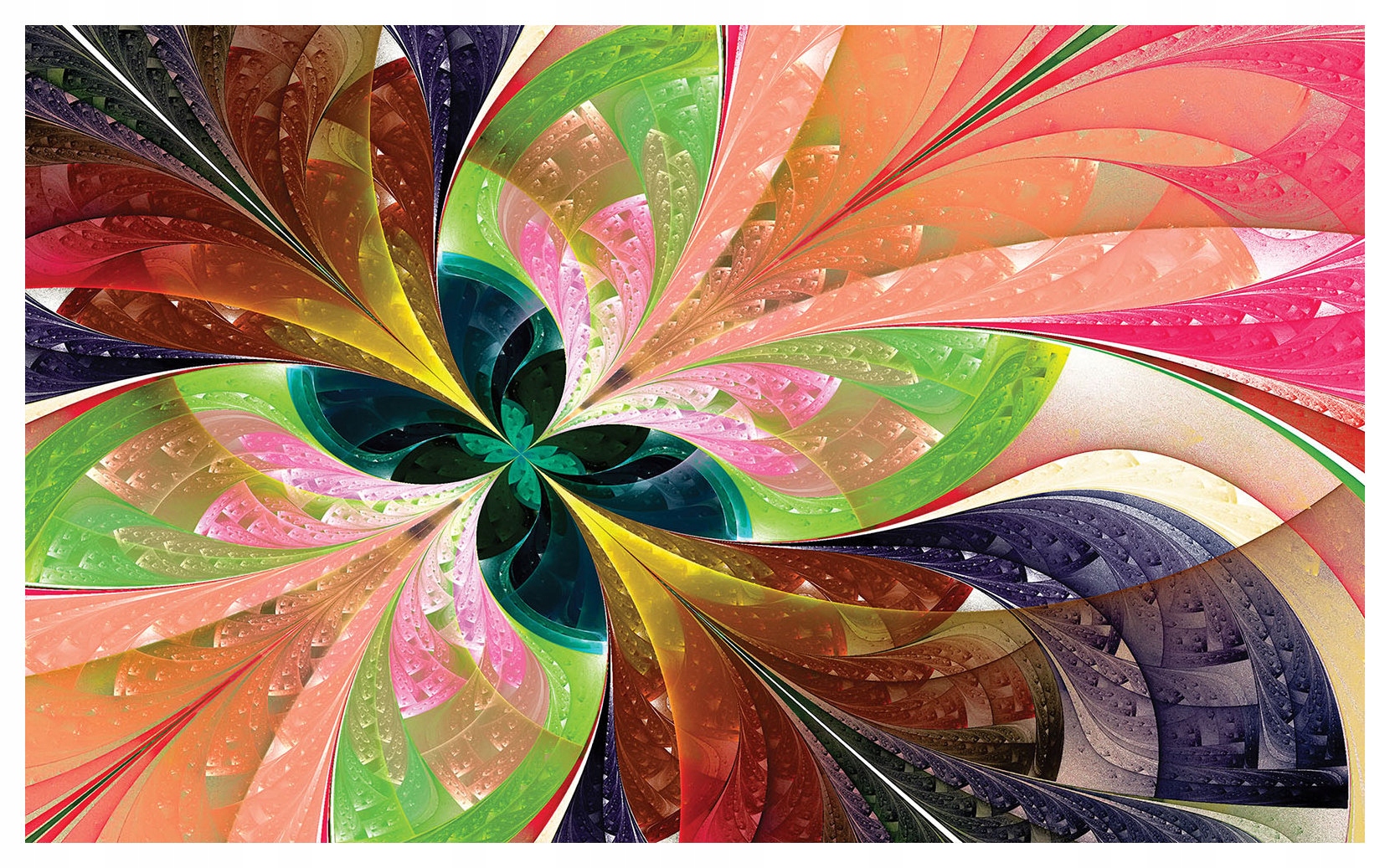 Fototapeta vliesová Abstrakcia Fraktál Kaleidoskop Energia 350x250 lepidlo