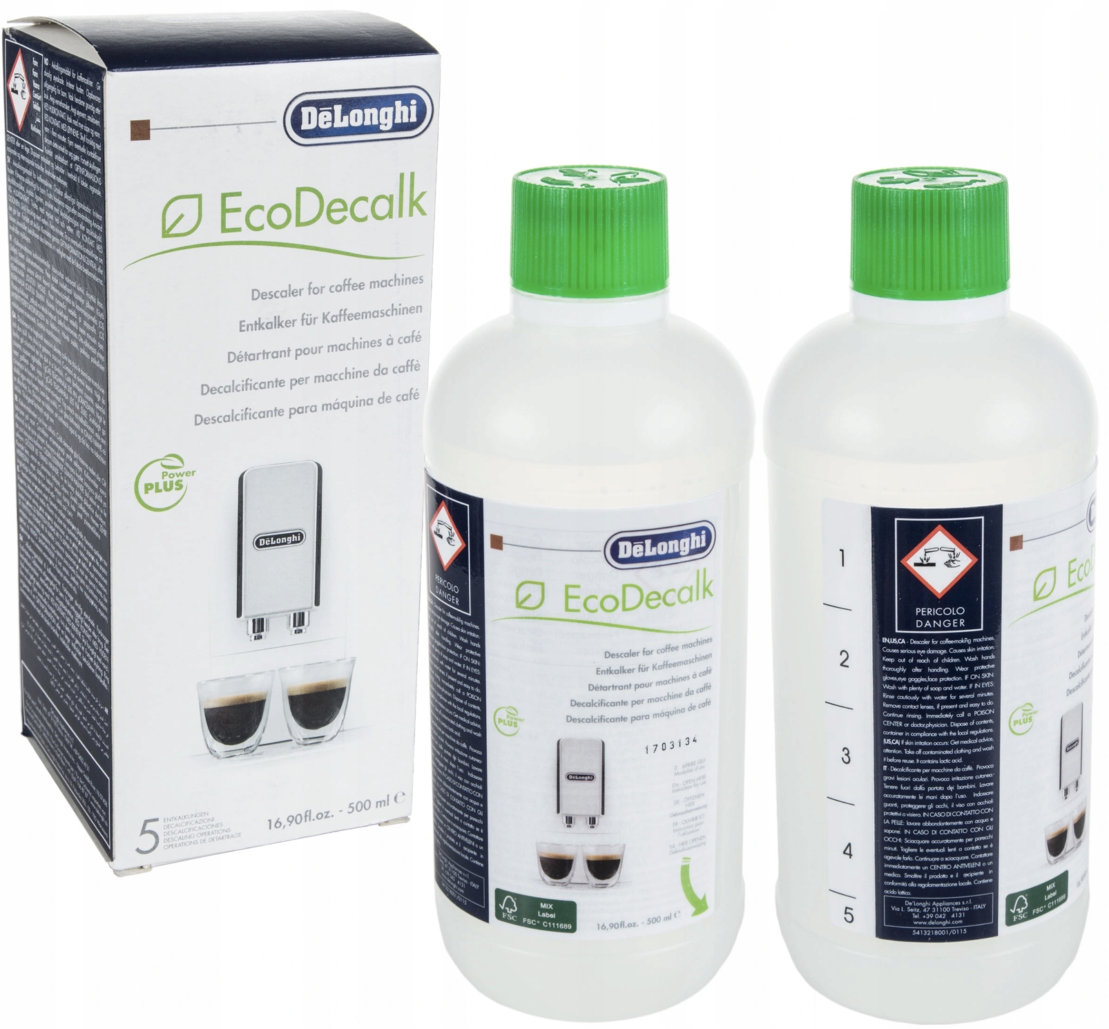 2x Silný Odvápňovač Pro Kávovary DeLonghi EcoDecalk 500 ml Originál