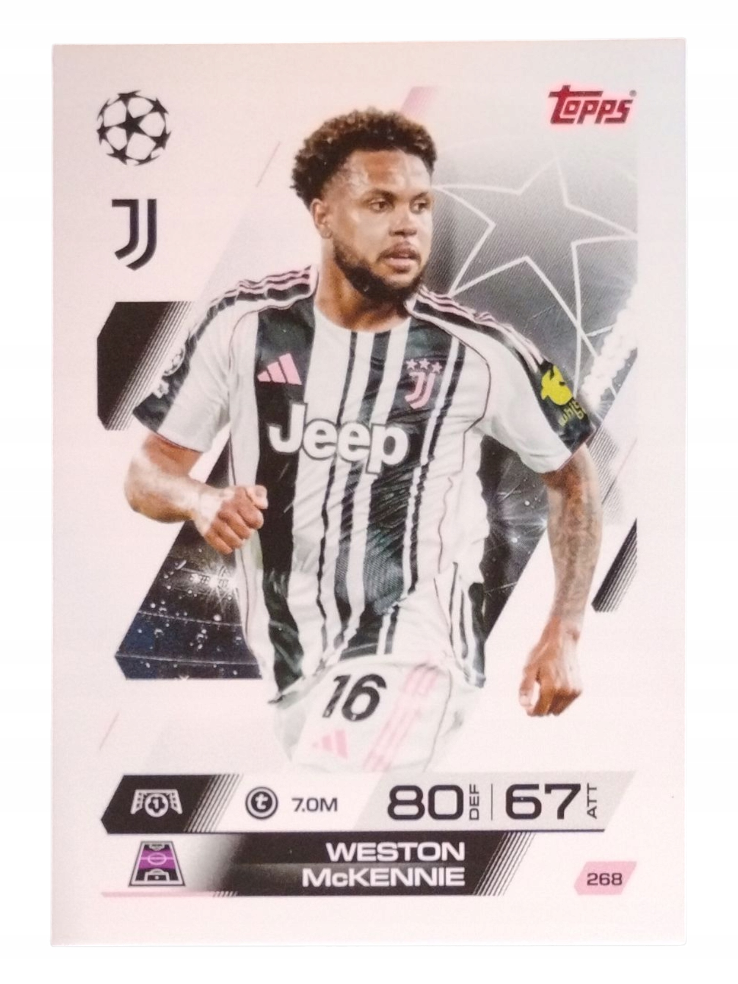 Topps Match Attax 2025-2026 Base Card Weston Mckennie Juventus 268