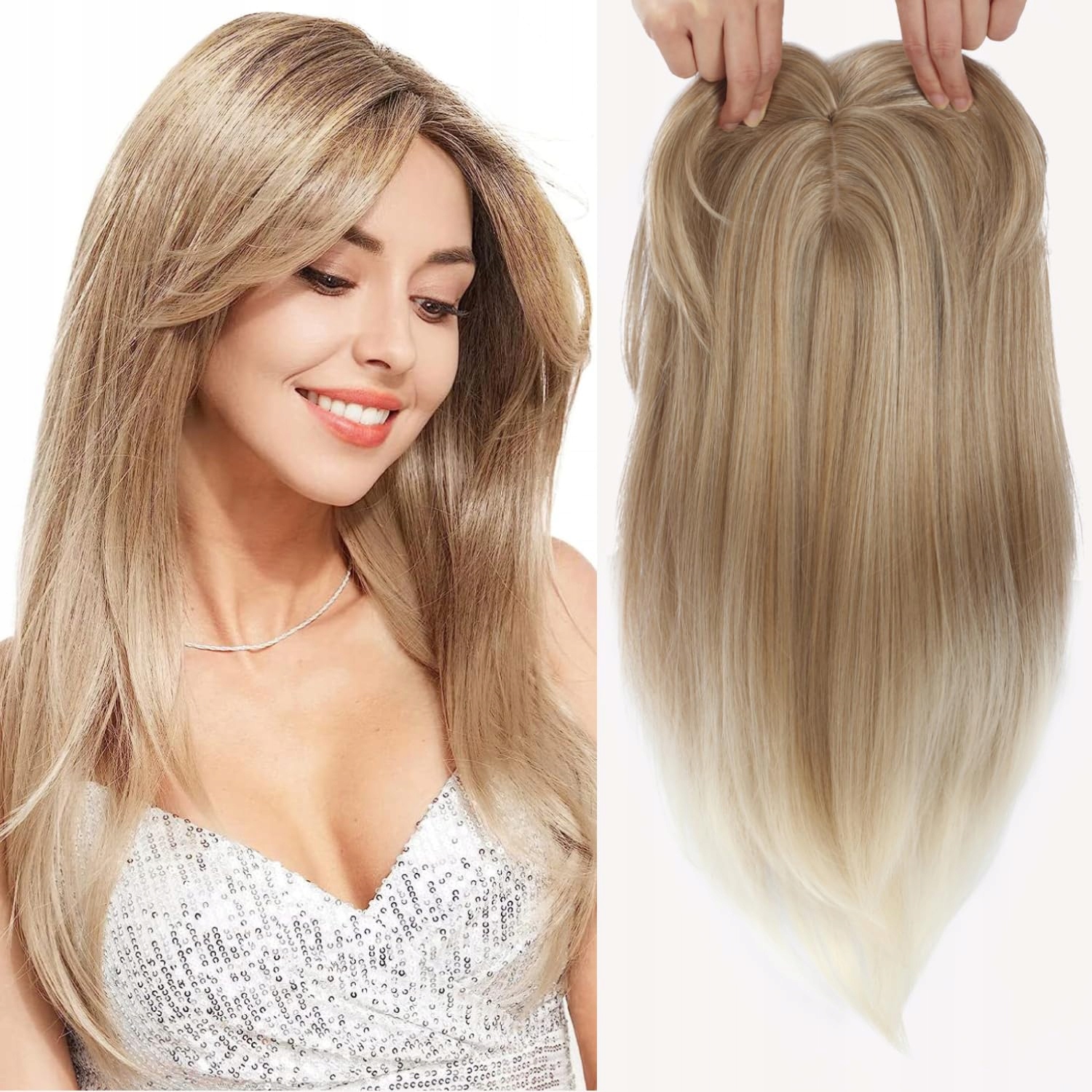 Tresky na řídnoucí vlasy 45 cm pro ženy 16 x 15 cm