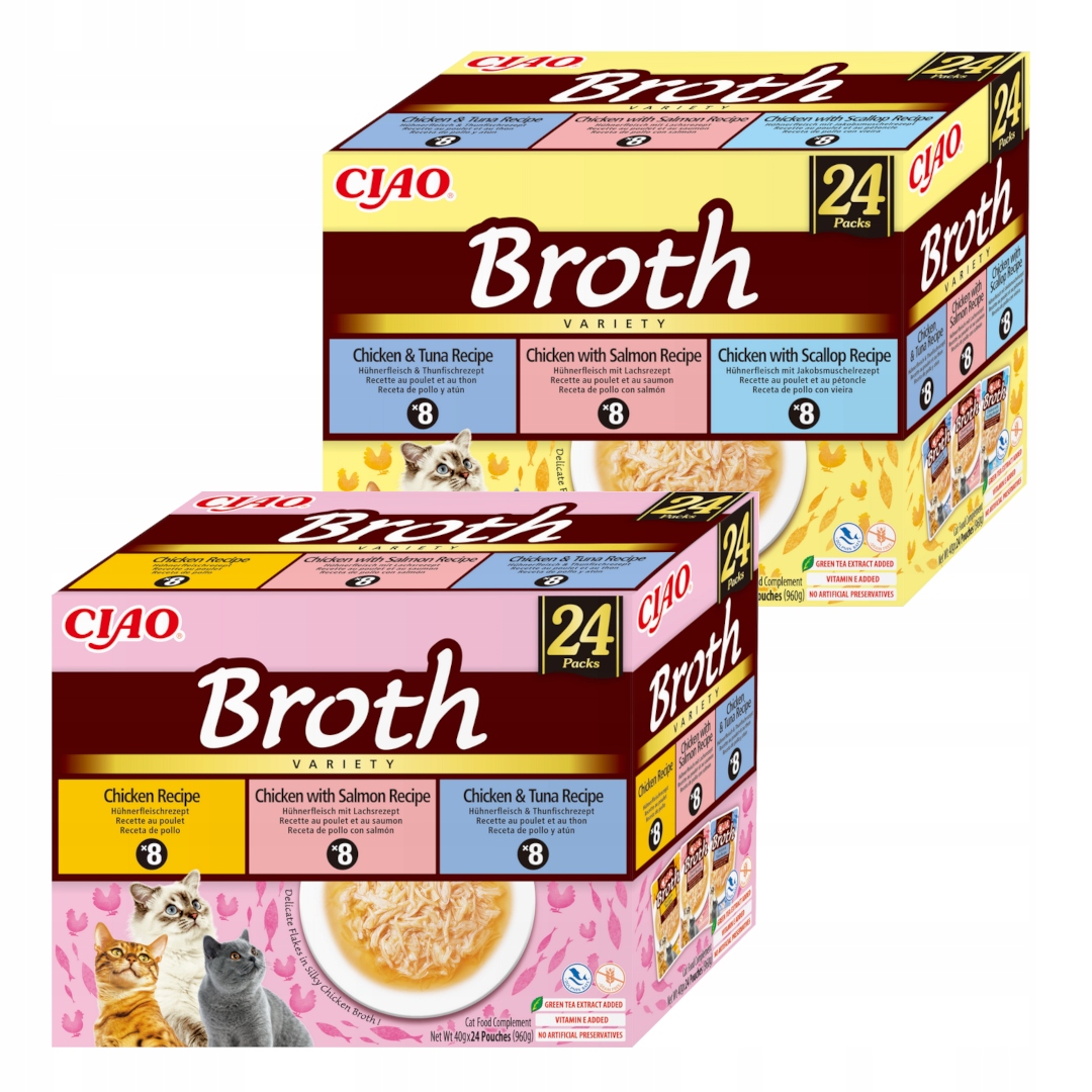 Levně Inaba Cat Ciao Broth 48x40g Doplňkové Krmivo Pro Kočky Mix Chutí Bulion
