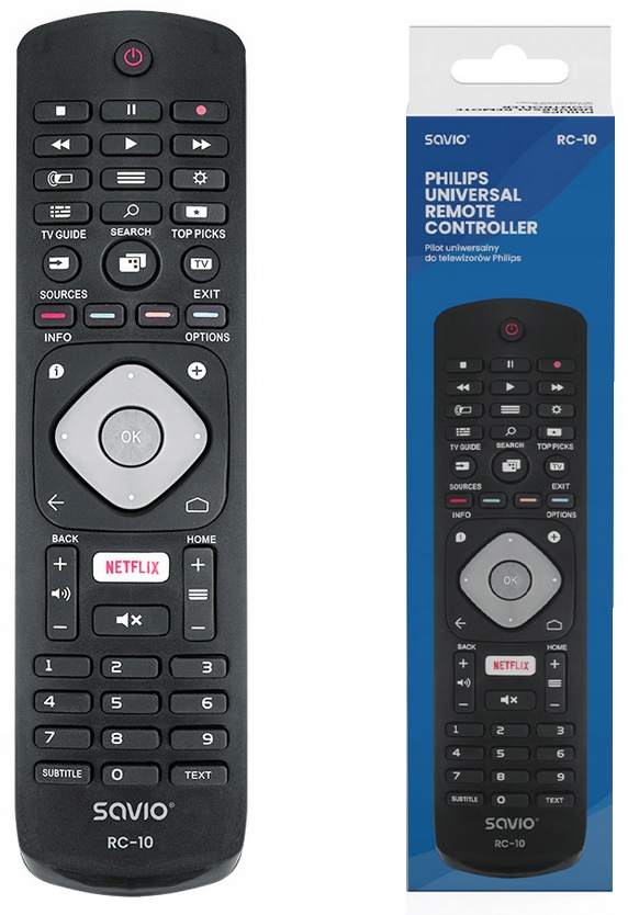 Pilot uniwersalny Savio RC-10 do TV Philips