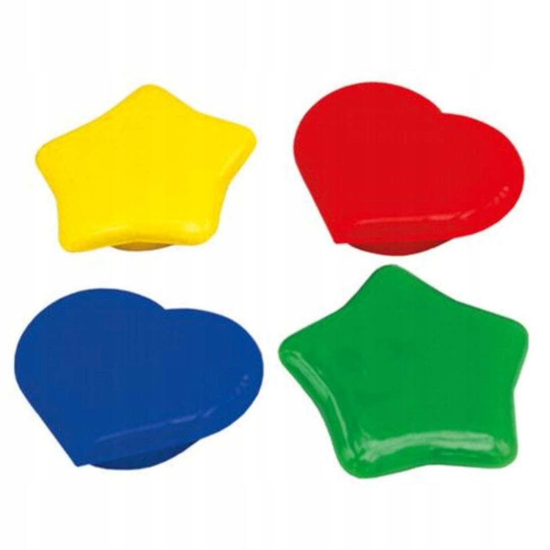 

Magnesy magnes Kolorowe gwiazdy serca Komplet x4
