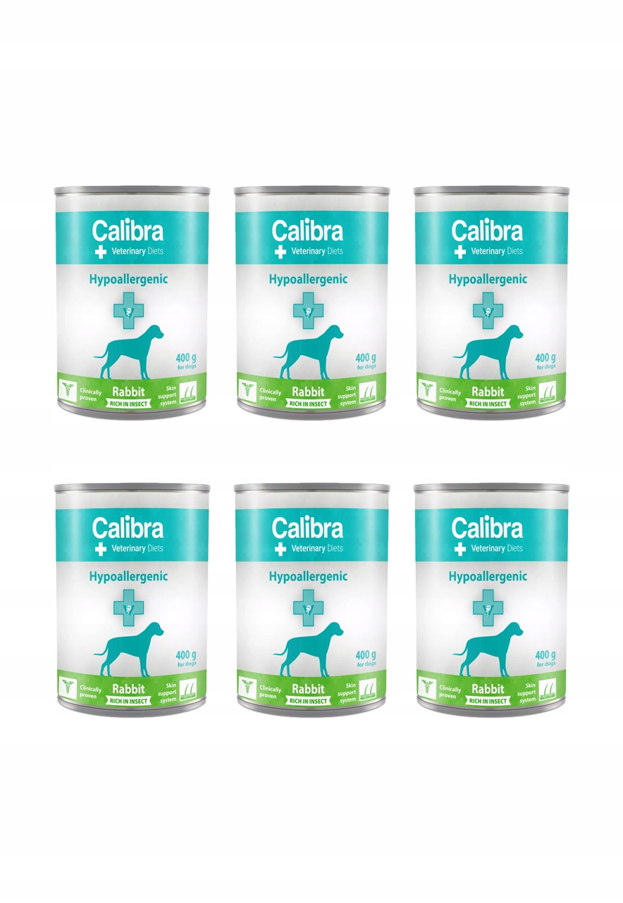 Levně Calibra Veterinary Diet Dog Hypoalergenní králík & hmyz 6 x 400 g