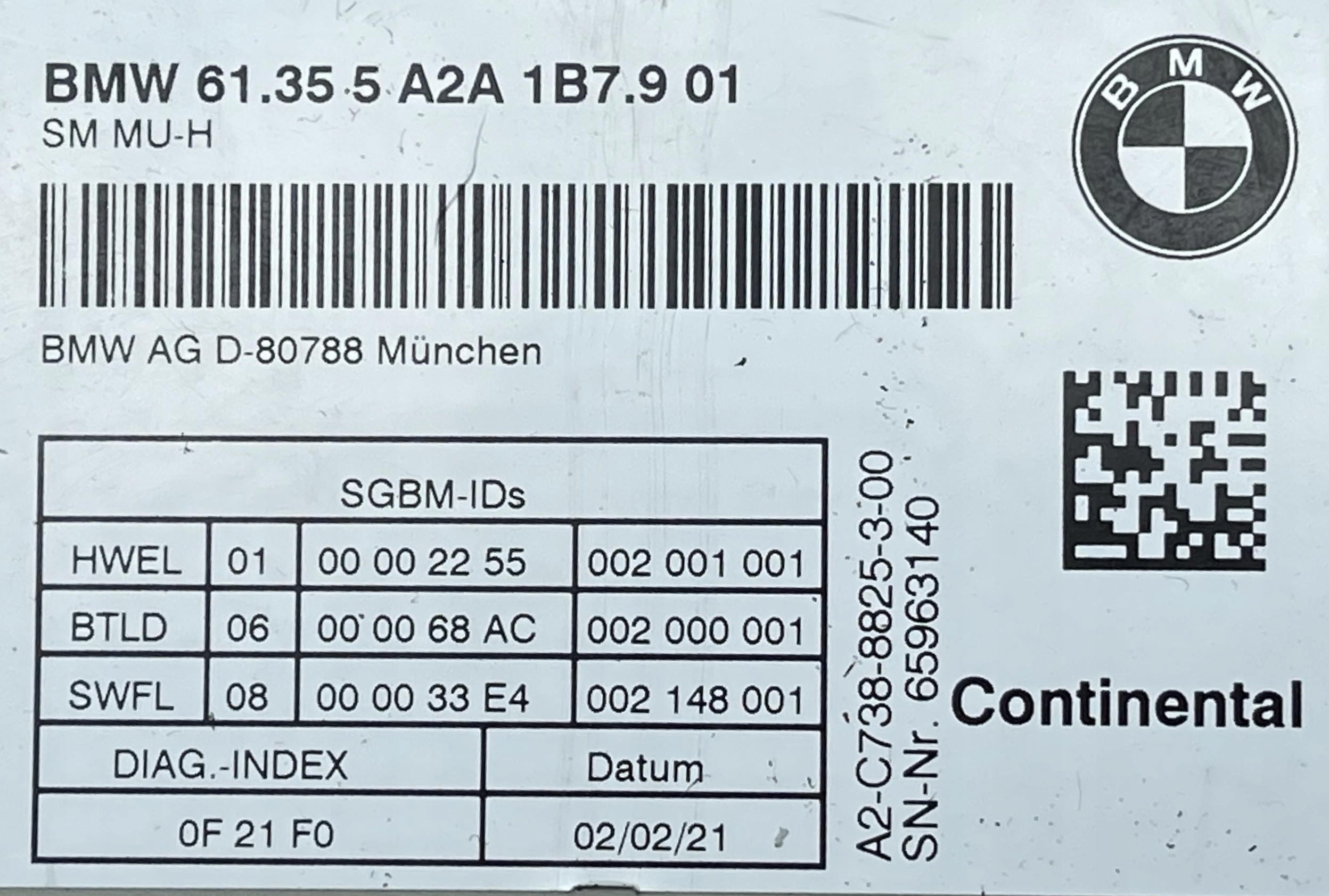 BMW X3 G01 Unité commande confort Unité de contrôle Siège 5A55AD9