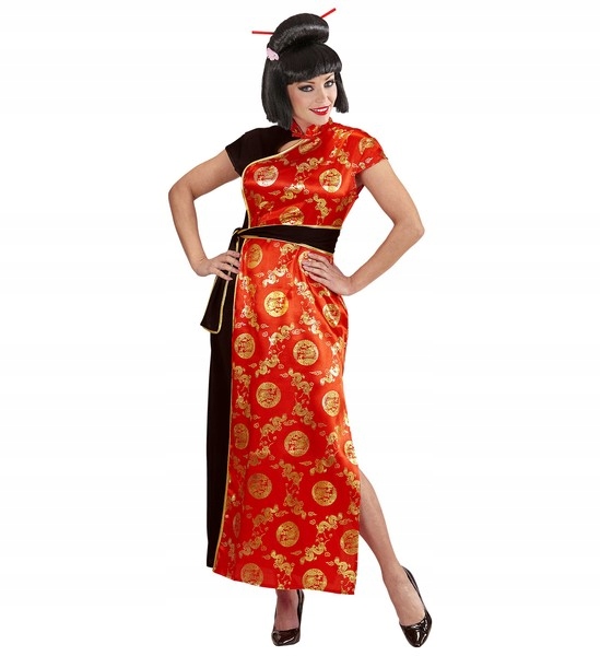 Kostým Čínská Gejša Kimono Japonka Květiny M