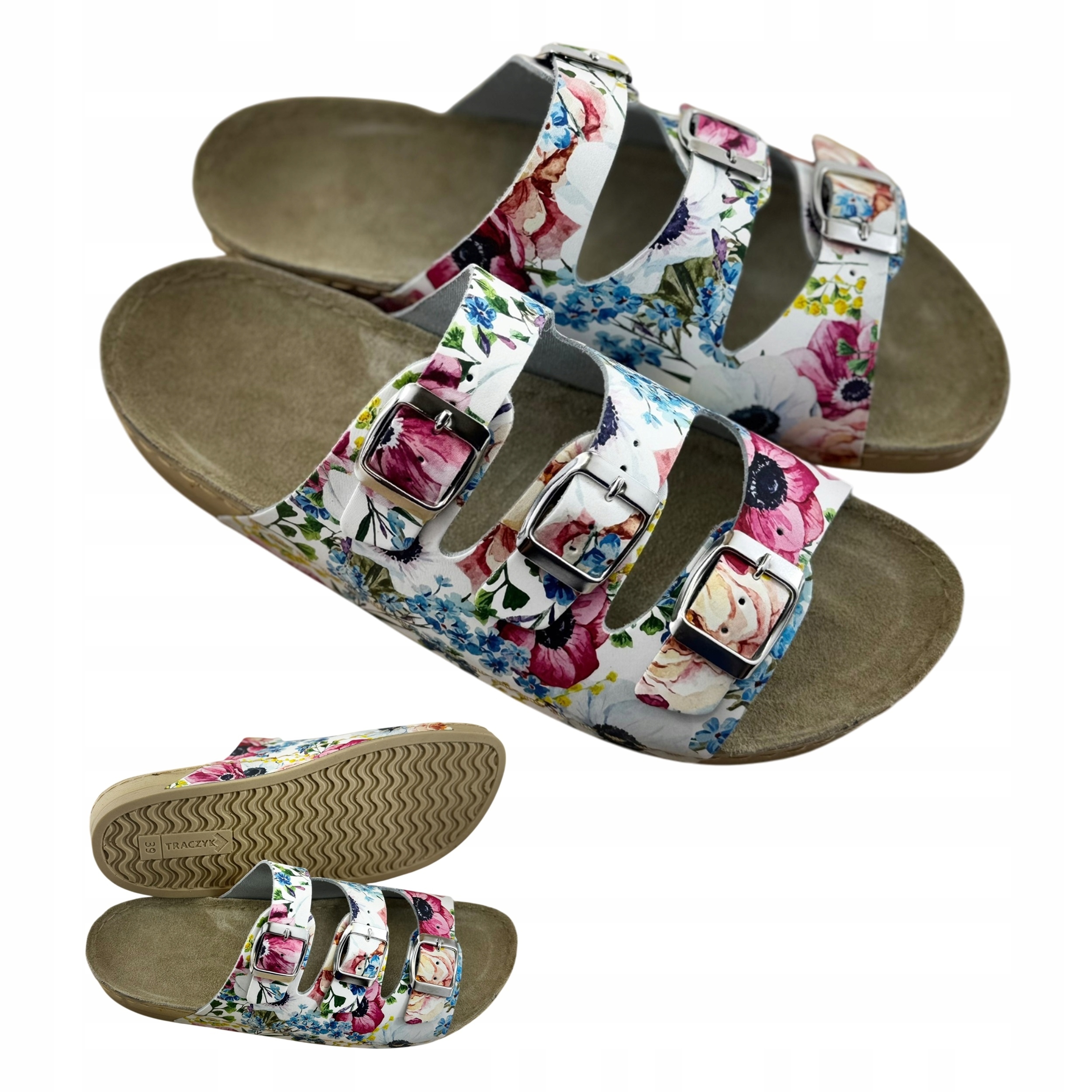 Kožené Nazouváky Lehké Fusbet Květiny Profilované Výrobce vel. 42