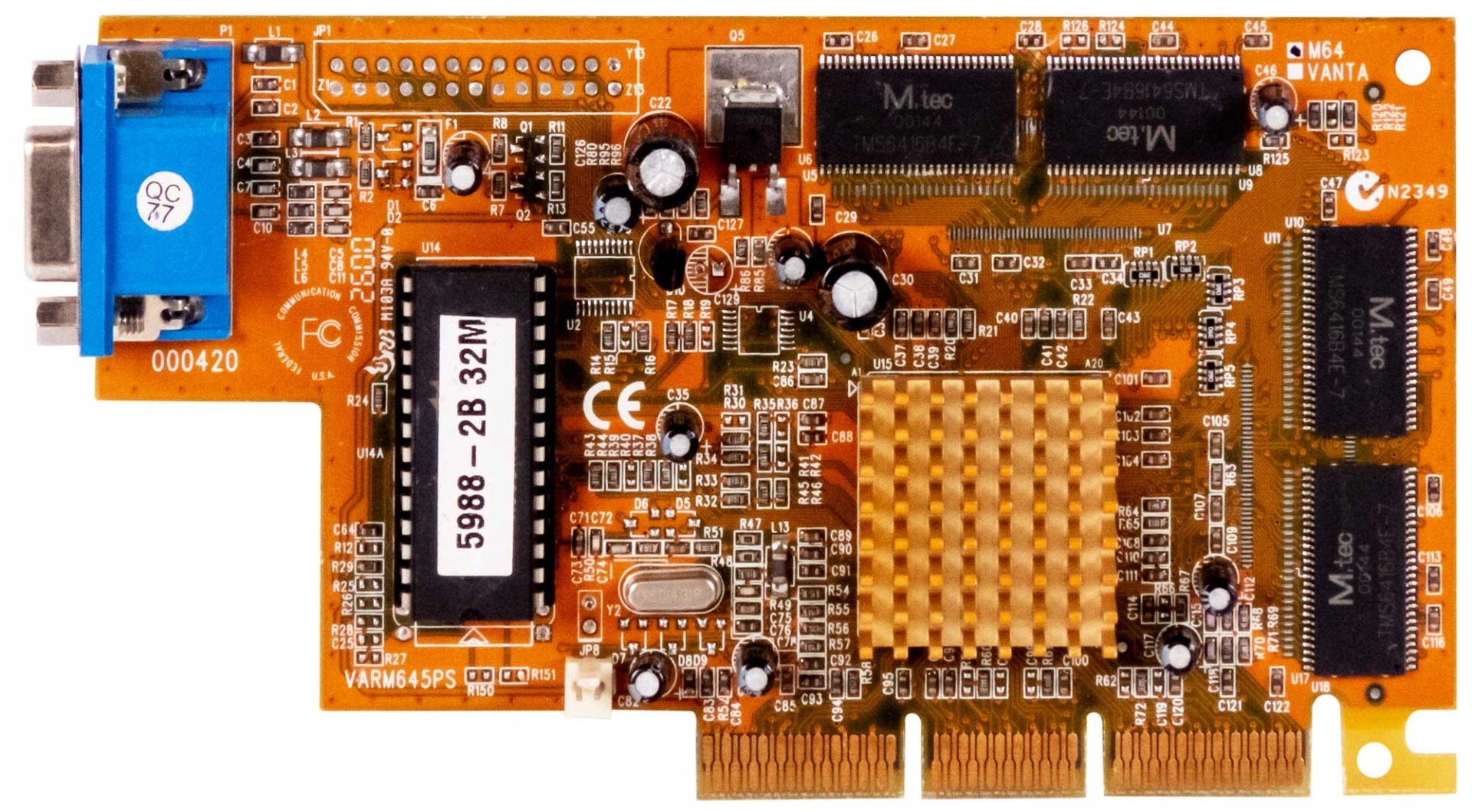 Pine Nvidia Riva TNT2 M64 32MB VARM645PS 5988-2B Agp