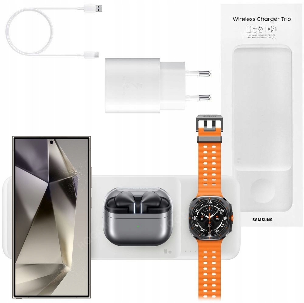 Originálna Nabíjačka Samsung Trio pre Galaxy S26/S25 Ultra Buds/Watch 7/6/FE