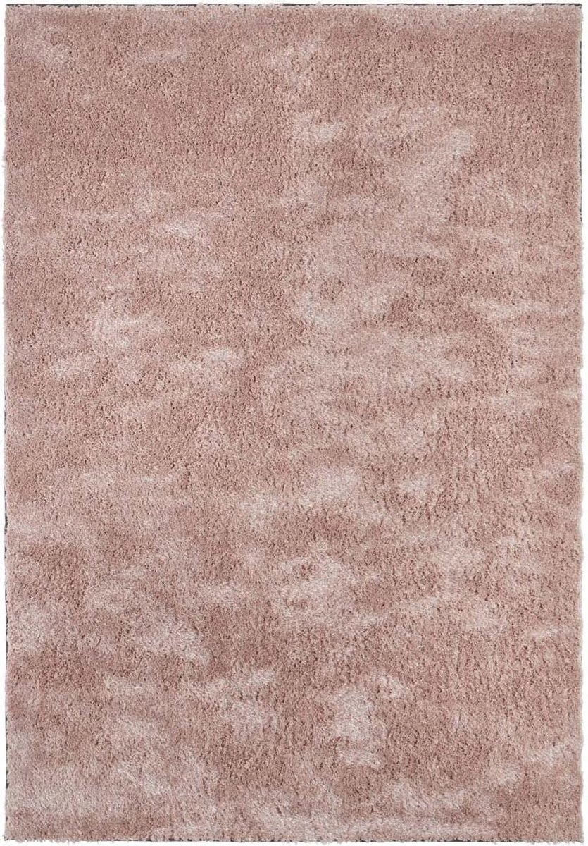 Ružový hrubý shaggy koberec do obývačky, mäkký, 120 x 170 cm