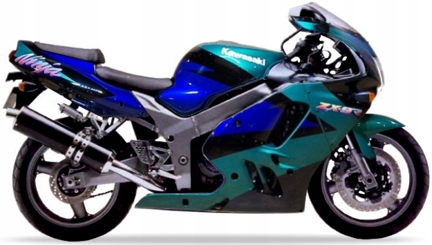 Samolepky Juula Pro Kawasaki Zx 9VEL. 1994-1995 Ebenová Zelená Sm