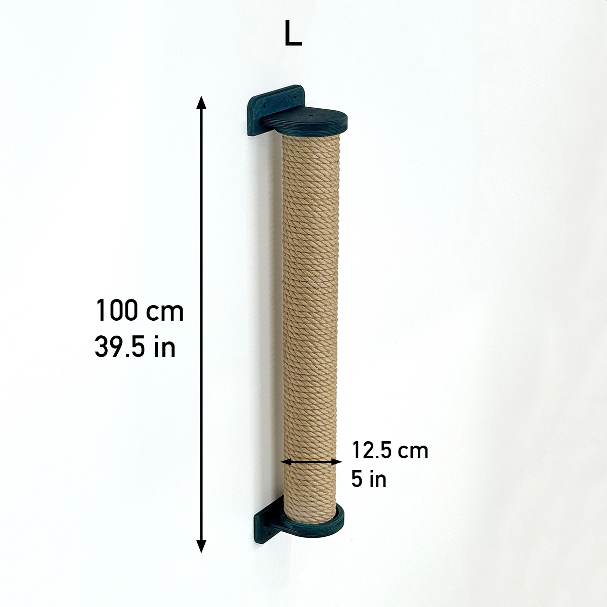 Levně Sloupek pro kočky, extra velký nástěnný škrabák 100 cm lahvové šrouby zeleň